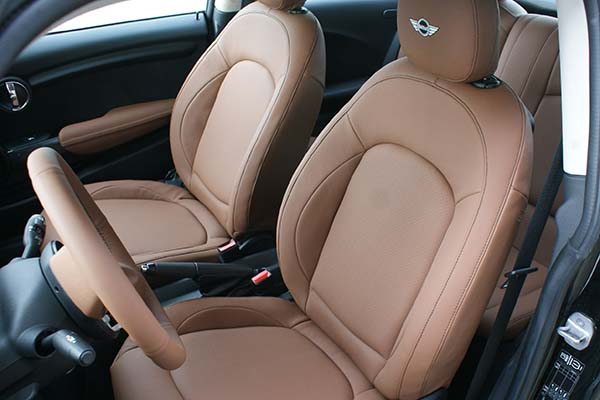 Mini Cooper Alba Eco Leather Cinnamon Brown Automotive - Car Seat Covers Mini Cooper