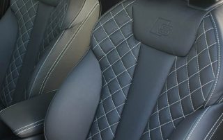Audi A4 S-Line Buffalino leder Zwart Diamond Stiksel Wit Detail